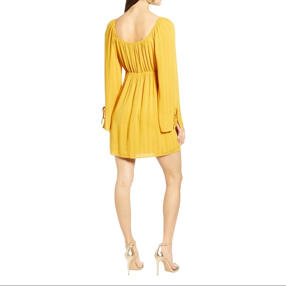 June & Hudson Long Sleeve Dress Yellow Size Large - Picture 13 of 13